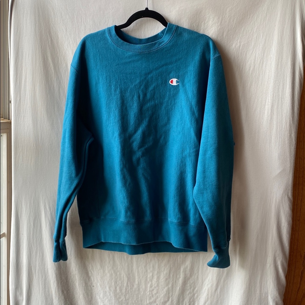 Embroidered Champion Blue Sweat Shirt